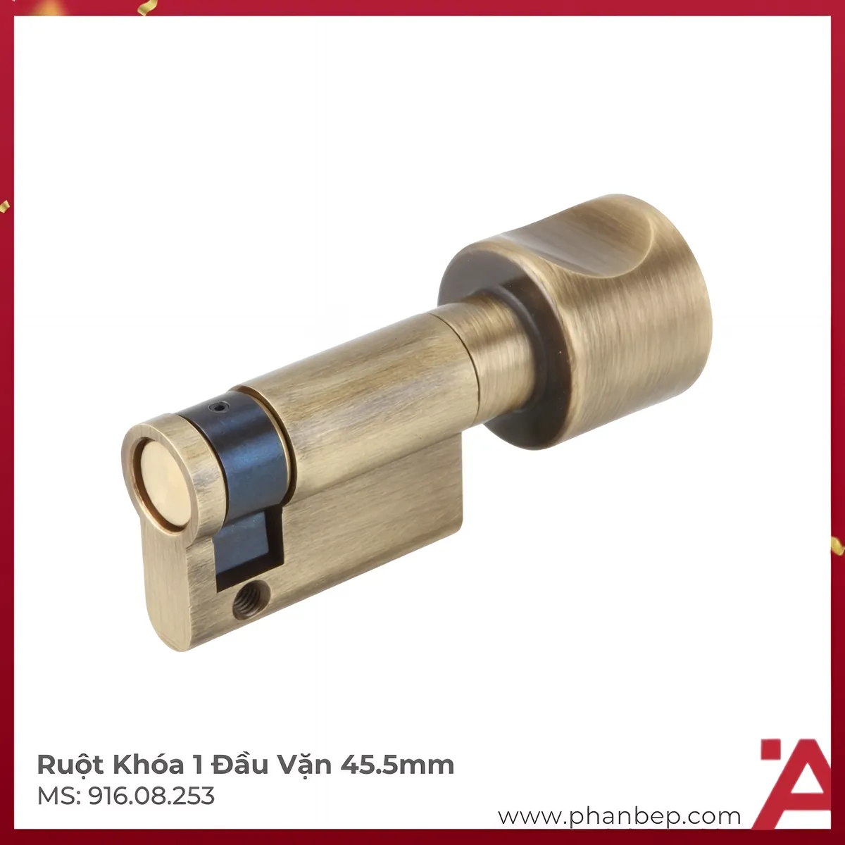 Ruột Khóa 1 Đầu Vặn 45.5mm Hafele 916.08.253