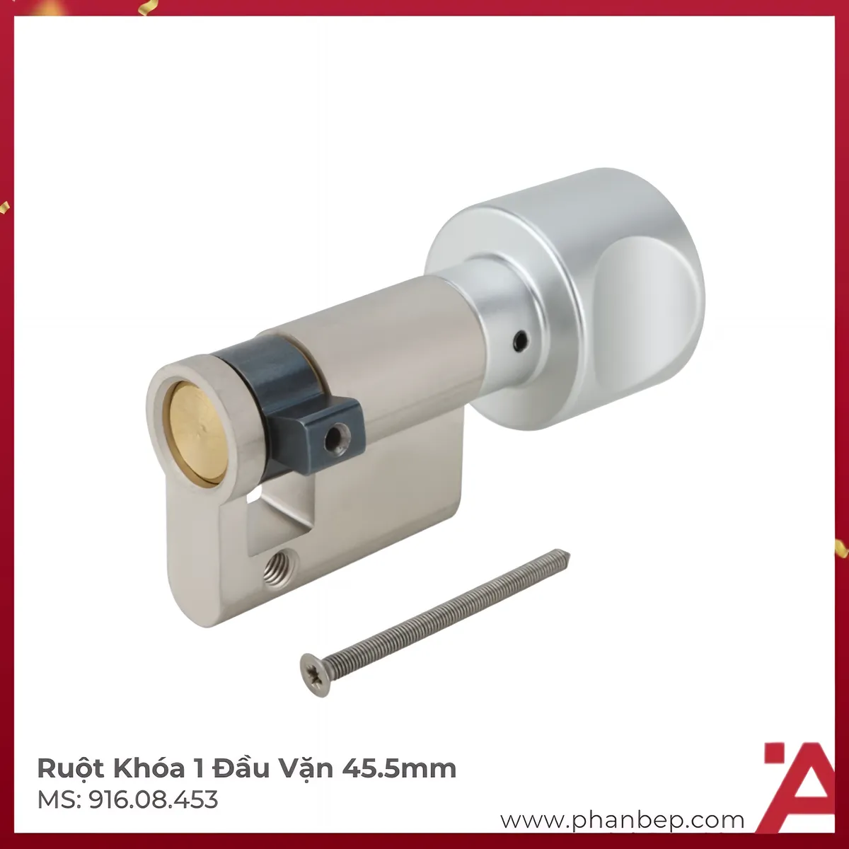 Ruột Khóa 1 Đầu Vặn 45.5mm Hafele 916.08.453