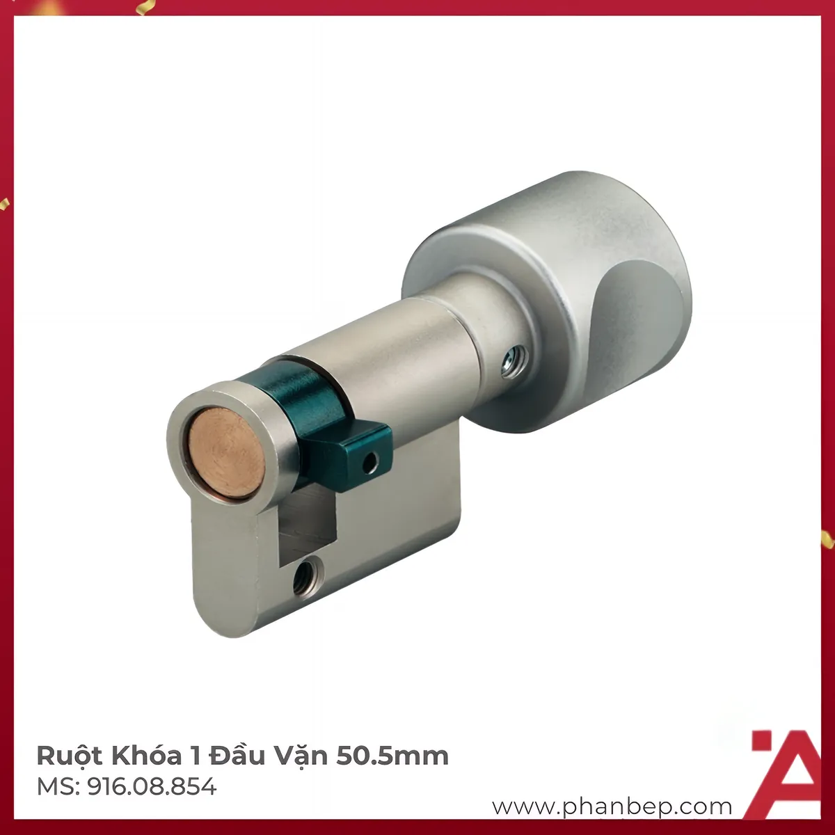 Ruột Khóa 1 Đầu Vặn 50.5mm Hafele 916.08.854