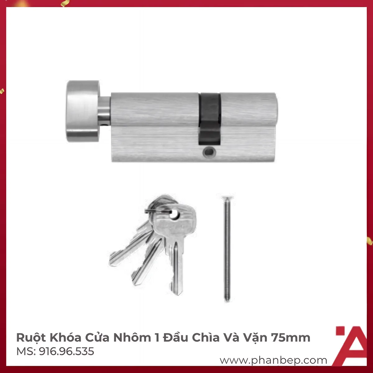Ruot-Khoa-Cua-Nhom-1-Dau-Chia-1-Dau-Van-75Mm-Hafele-91696535 Ruột Khóa Cửa Nhôm 1 Đầu Chìa 1 Đầu Vặn 75Mm Hafele 916.96.535 - Ảnh 1