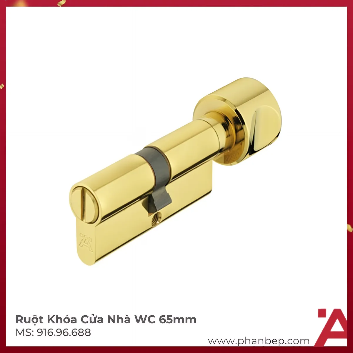 Ruột Khóa Cửa Phòng WC 65mm Hafele 916.96.688