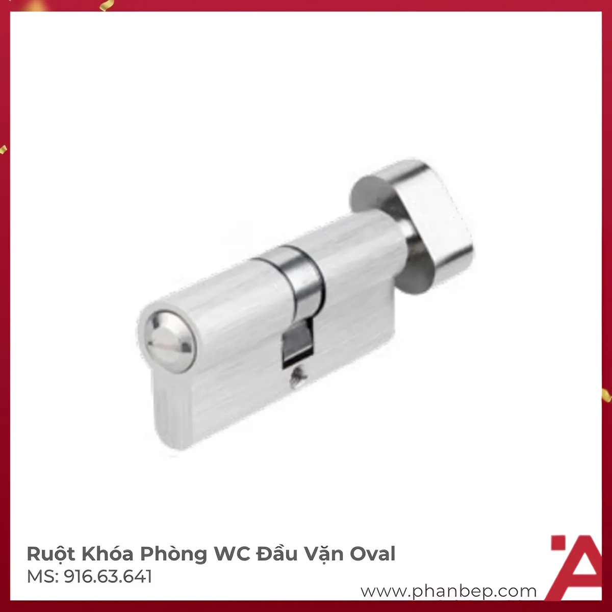 Ruột Khóa Phòng WC Đầu Vặn Oval Hafele 916.63.641