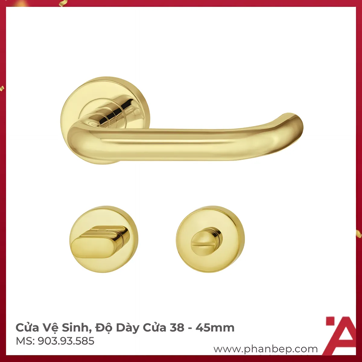Tay Nắm Gạt Cửa Vệ Sinh Hafele 903.93.585