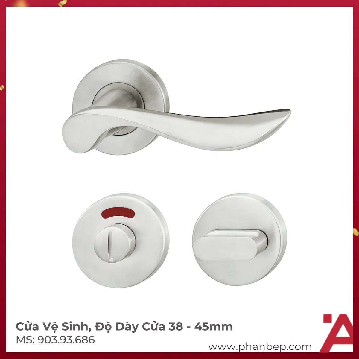 Tay Nắm Gạt Cửa Vệ Sinh Hafele 903.93.686