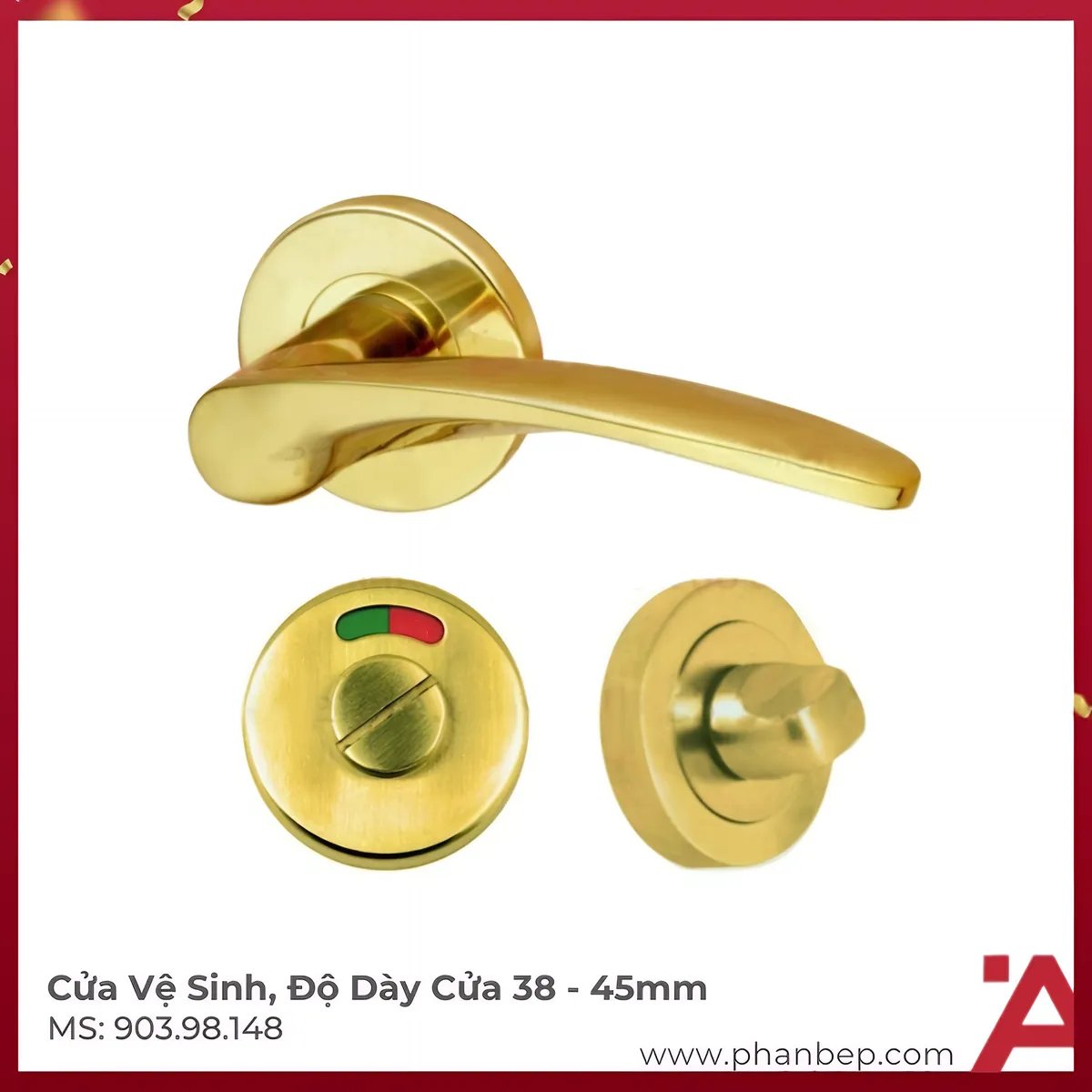 Tay Nắm Gạt Cửa Vệ Sinh Hafele 903.98.148