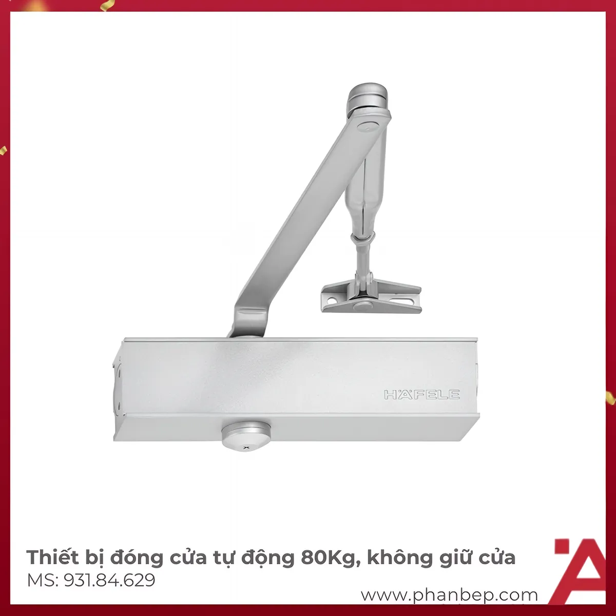 Thiết Bị Đóng Cửa Tự Động 80Kg DCL15 Hafele 931.84.629