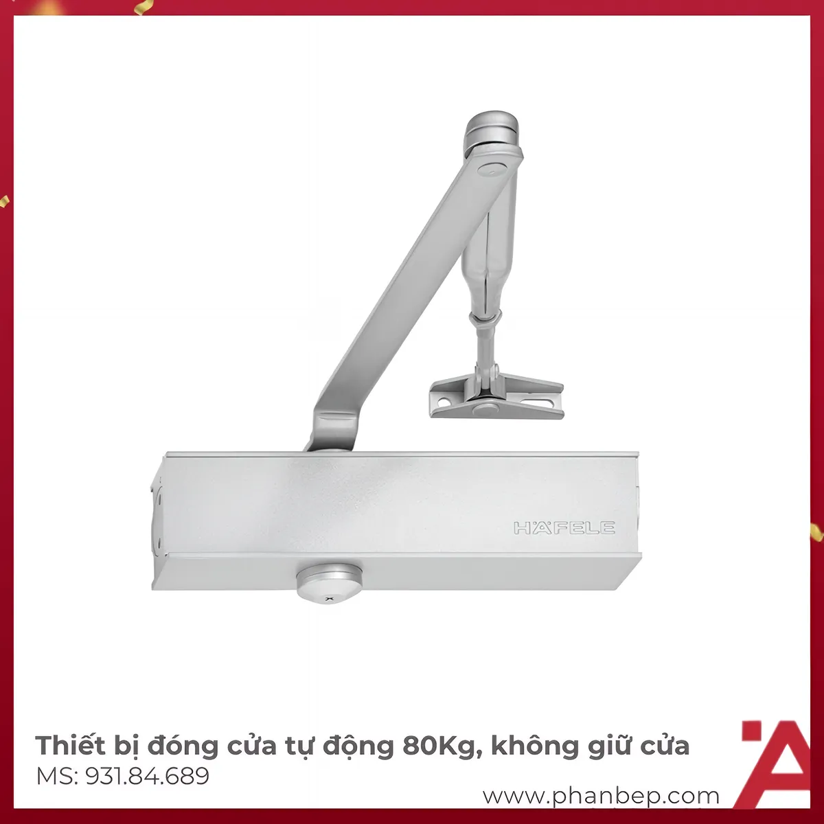 Thiết Bị Đóng Cửa Tự Động 80Kg DCL15 Hafele 931.84.689