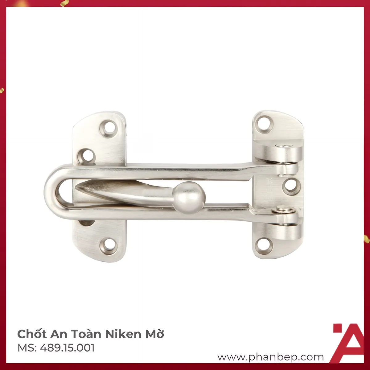 Chốt An Toàn Màu Niken Mờ Hafele 489.15.001