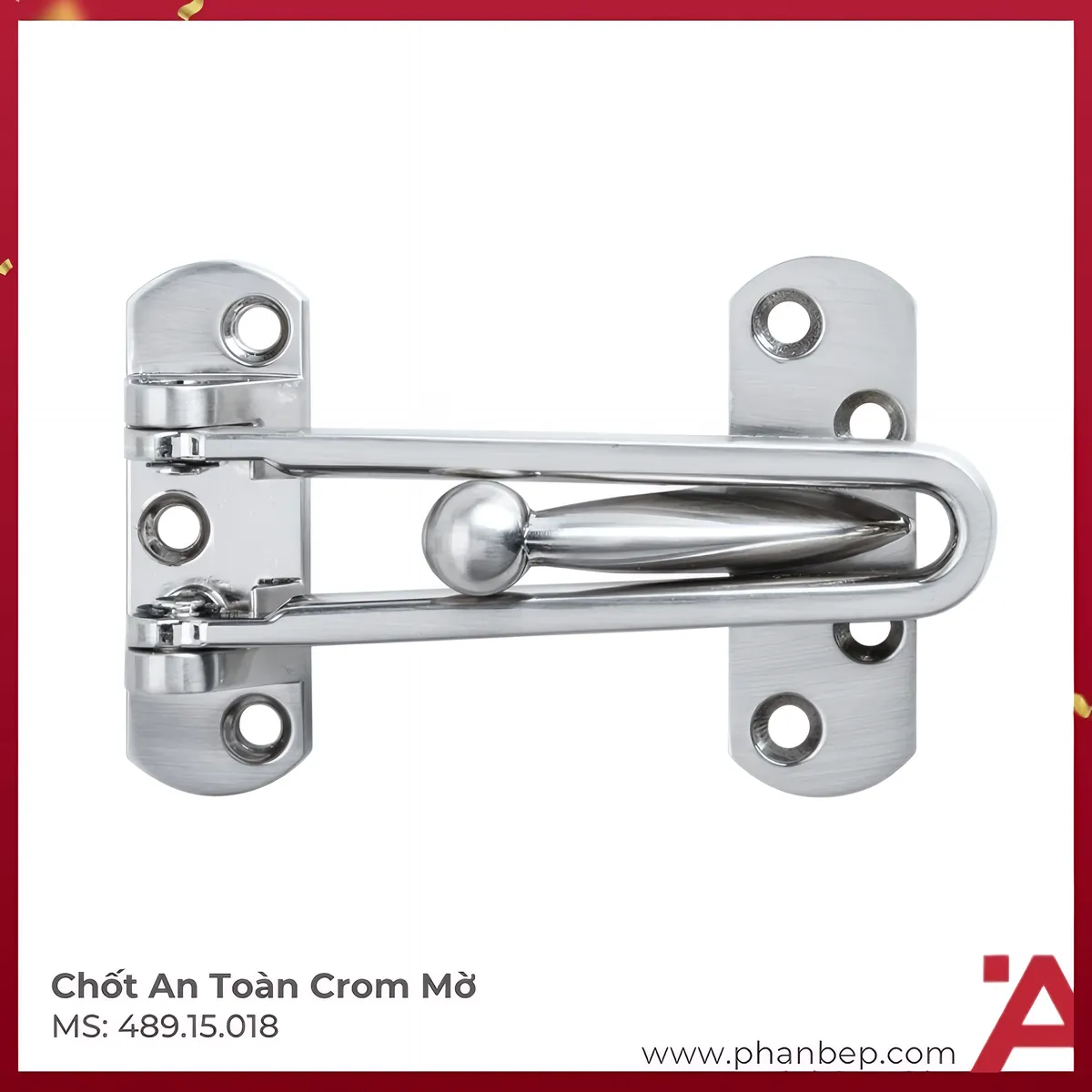 Chốt An Toàn Màu Crom Mờ Hafele 489.15.018