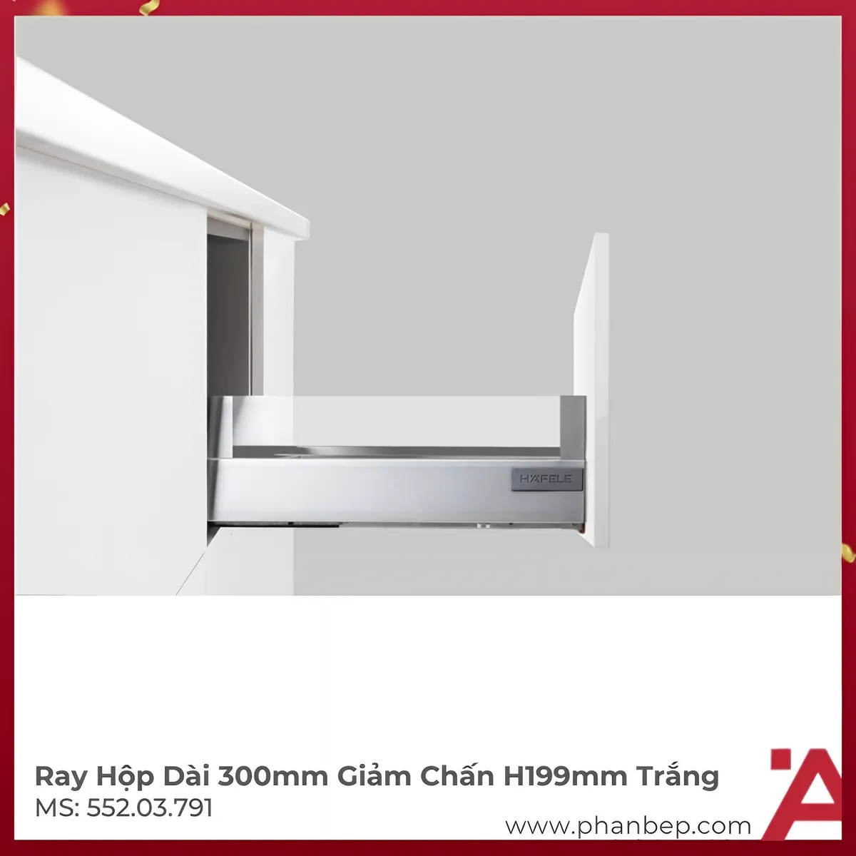 Ray Hộp Alto Giảm Chấn H199mm Hafele 552.03.791