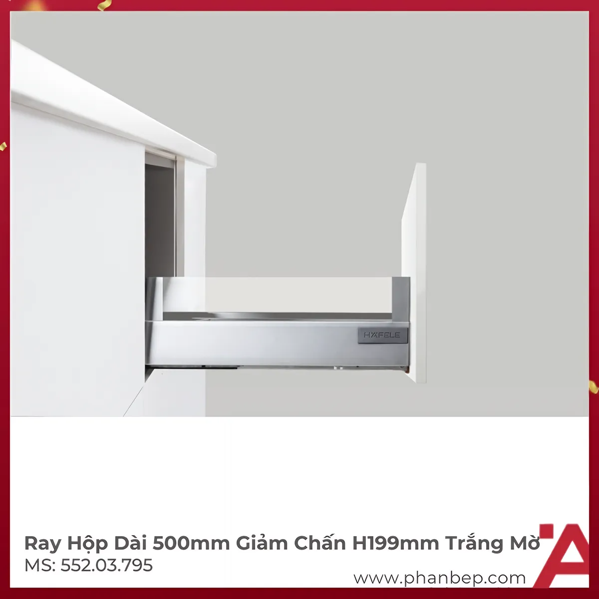 Ray Hộp Alto Giảm Chấn H199mm Hafele 552.03.795