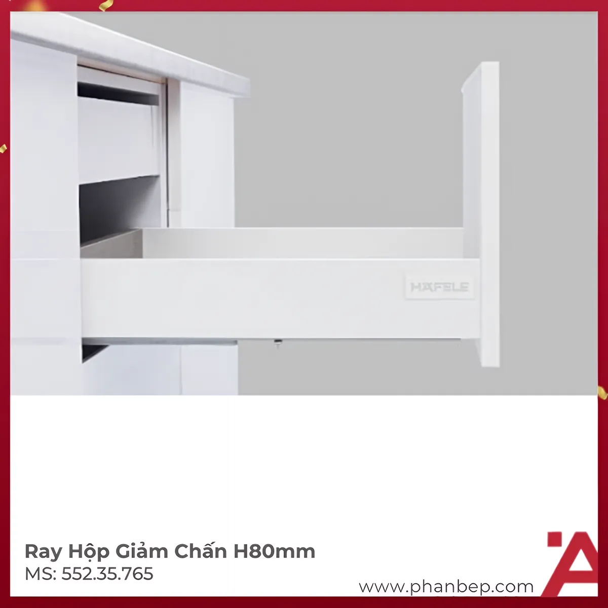 Ray Hộp Alto-S Giảm Chấn H80mm Hafele 552.35.765