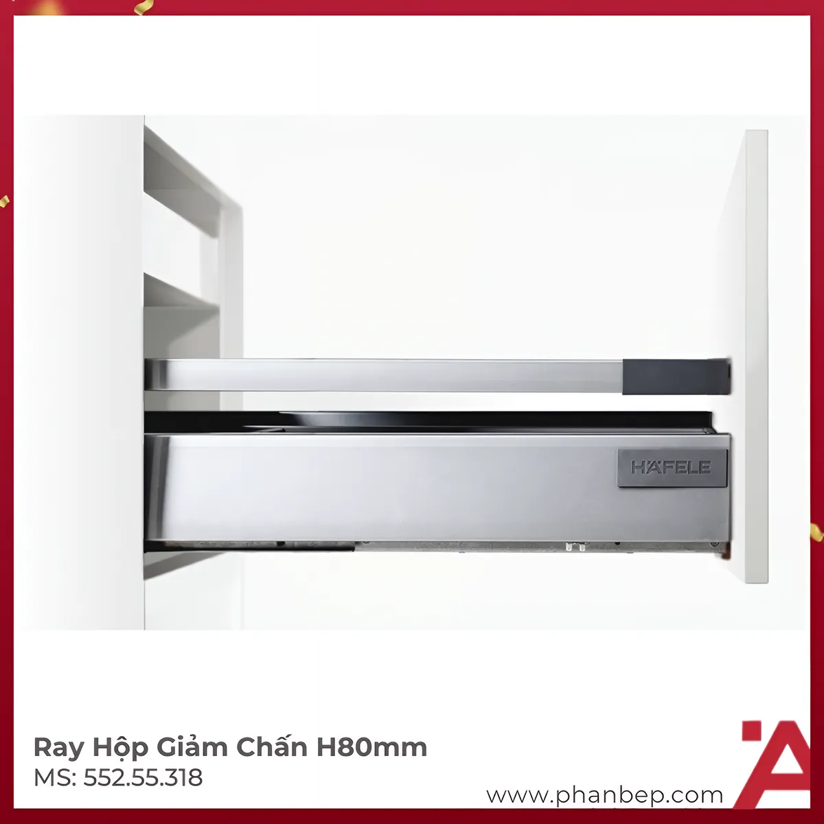 Ray Hộp Alto-S Giảm Chấn H80mm Hafele 552.55.318