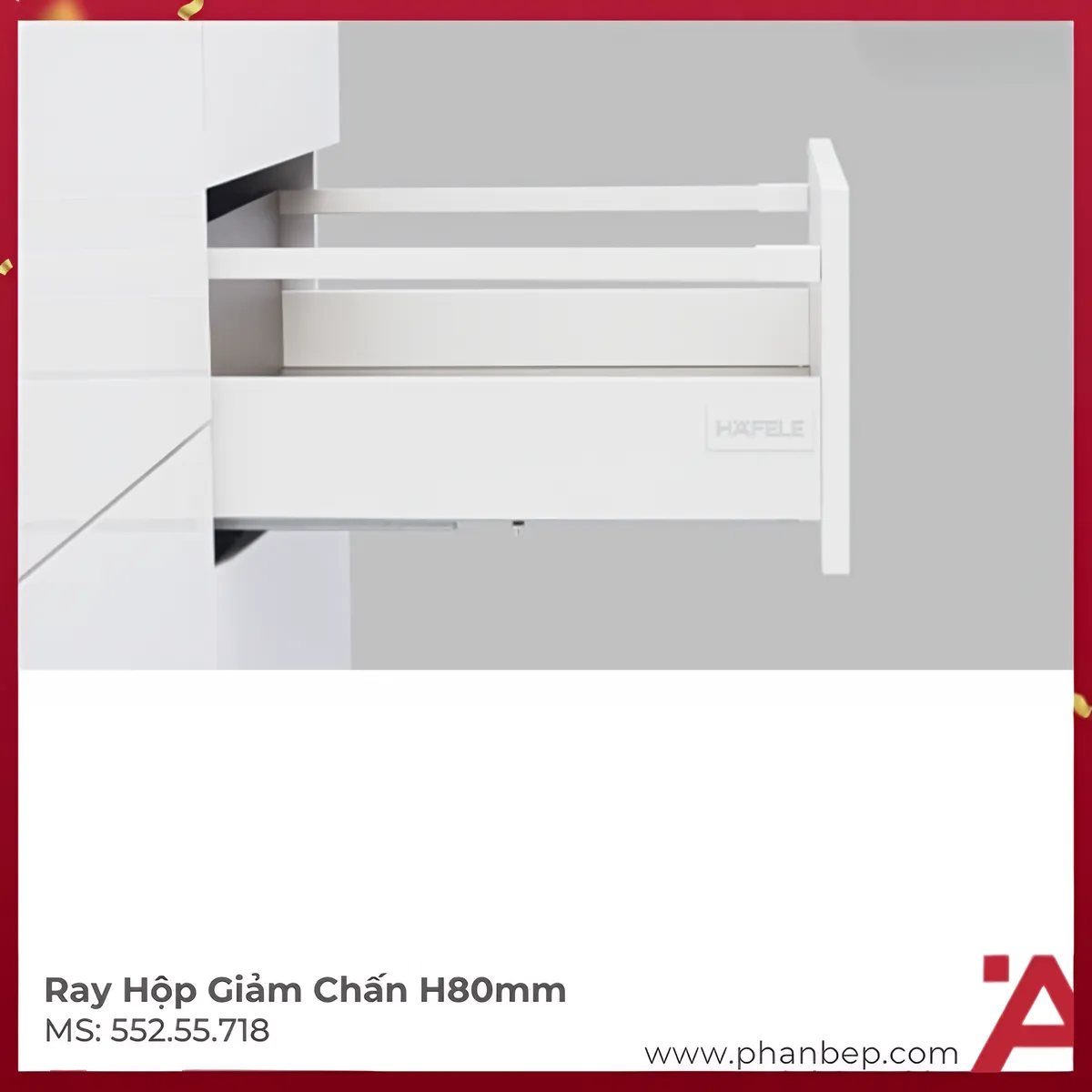 Ray Hộp Alto-S Giảm Chấn H80mm Hafele 552.55.718