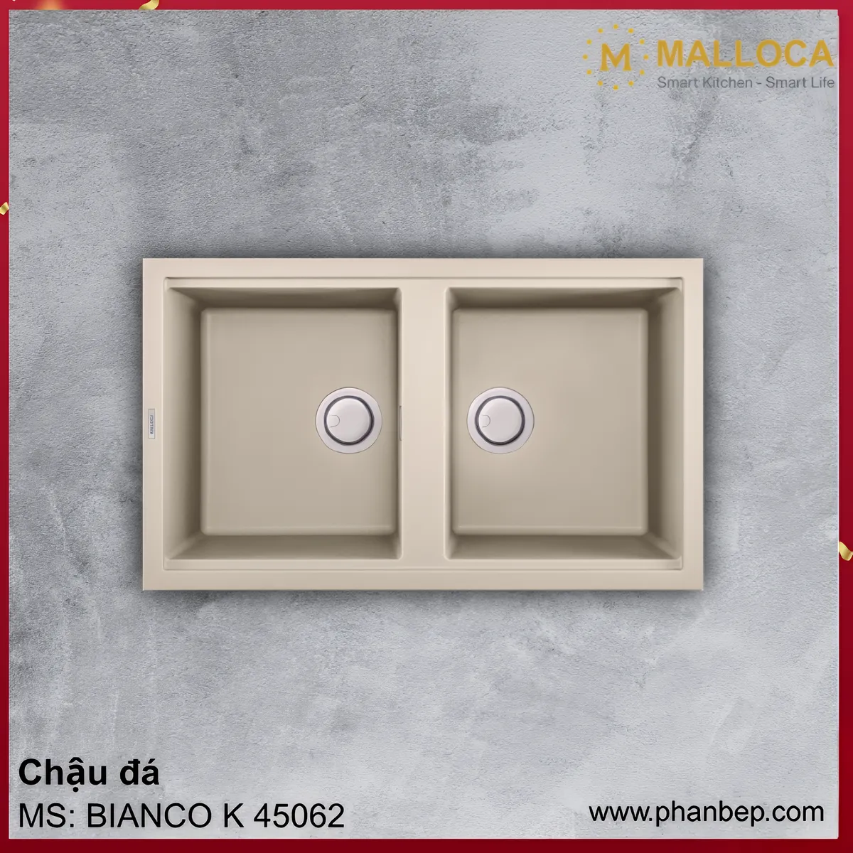 Chậu đá Malloca BIANCO K 45062