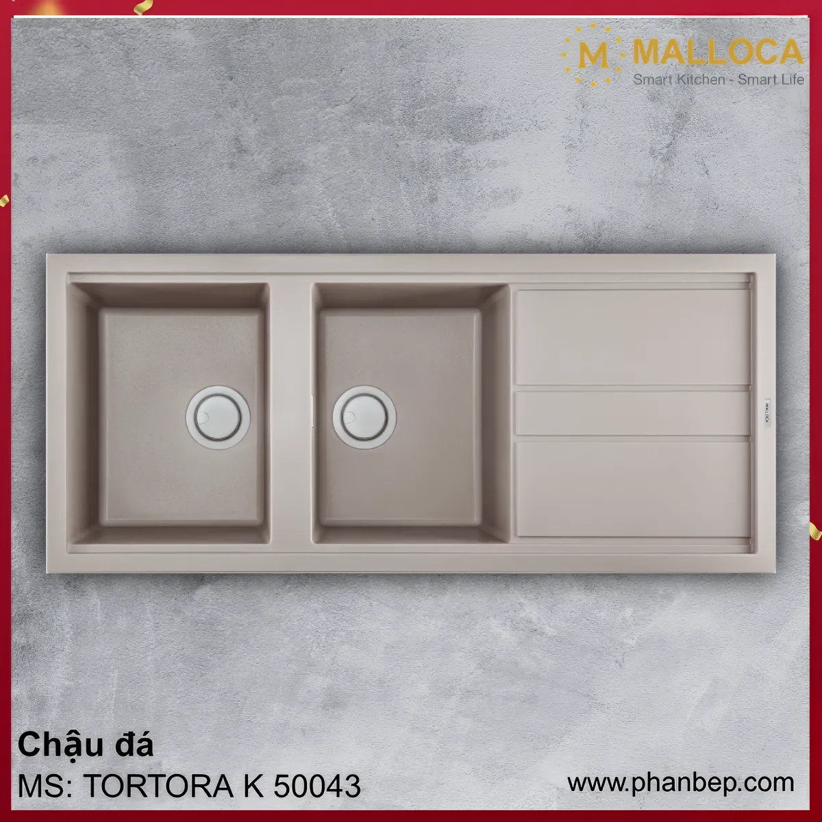 Chậu đá Malloca TORTORA K 50043