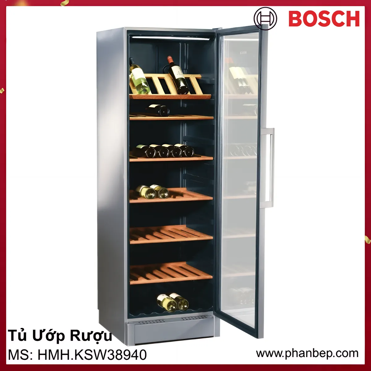 Tủ Ướp Rượu Bosch HMH.KSW38940 Series 8