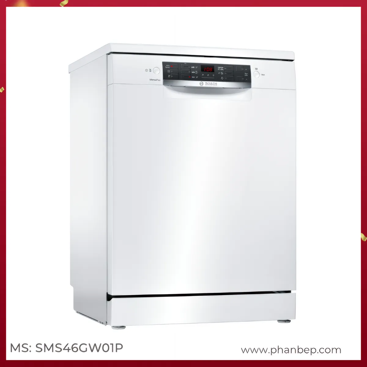 Máy Rửa Bát Độc Lập Bosch SMS46GW01P Series 4