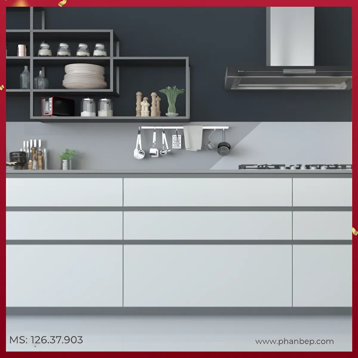 Tay Nắm Tủ Ngang Gola Chữ J 2800mm Hafele 126.37.903