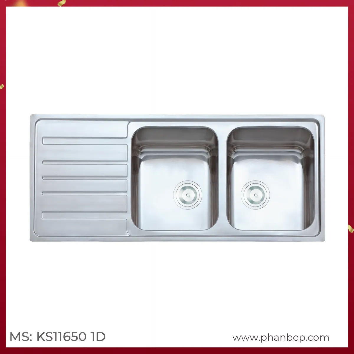 Chậu Rửa Bát Konox KS11650 1D Bàn trái