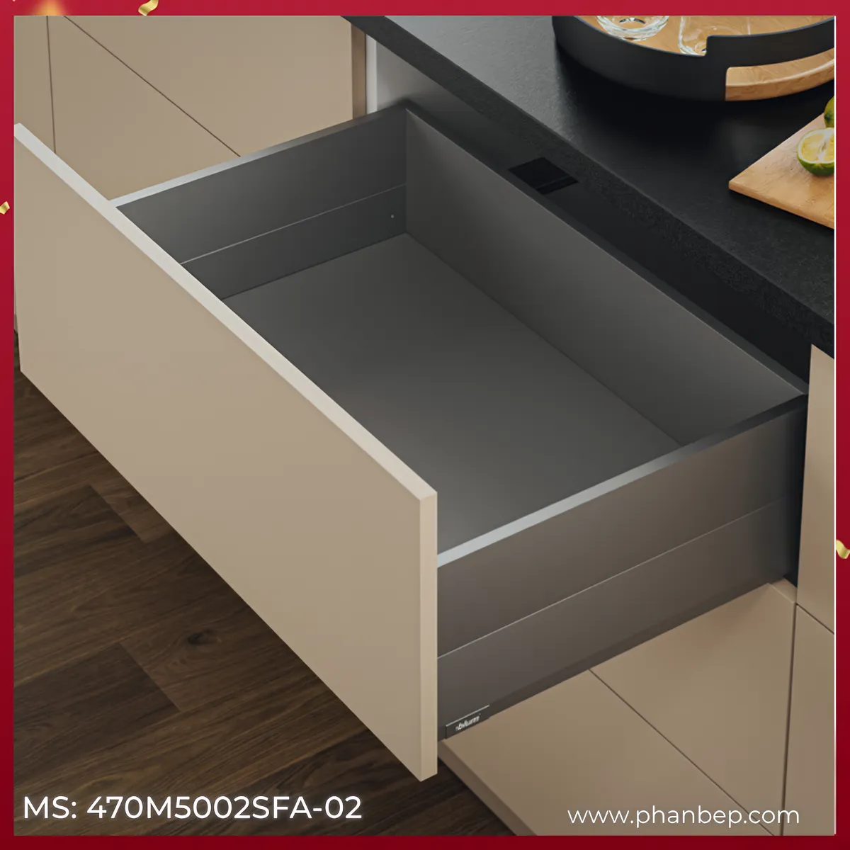 Ray Hộp MERIVOBOX Blum 470M5002SFA-02 5181038