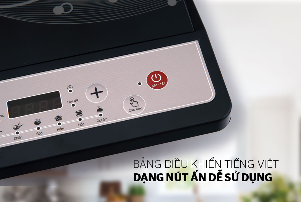 Tìm Hiểu Bếp Điện Từ Cơ Là Gì? Giao Diện Điều Khiển Đơn Giản: Thường Là Nút Cơ Hoặc Phím Bấm Cơ Bản