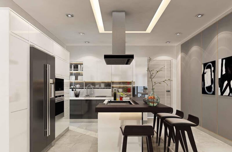 Máy Hút Mùi Treo Trần Có Ưu Điểm Là Thiết Kế Sang Trọng, Lắp Đặt Linh Hoạt, Công Suất Hút Mạnh Và Hiệu Quả