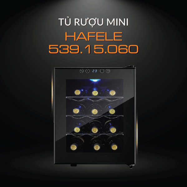 Tủ Rượu Hafele 539.15.060 Dung Tích 33 Lít, Lưu Trữ 12 Chai Rượu Vang