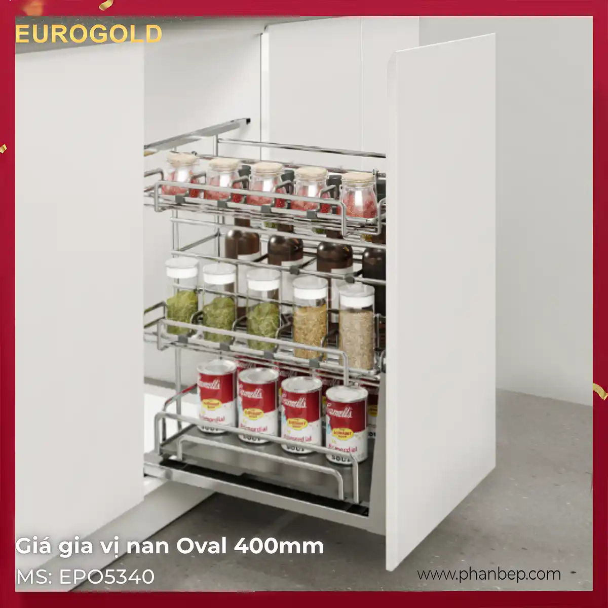 Giá Gia Vị 400mm Eurogold EPO5340VX