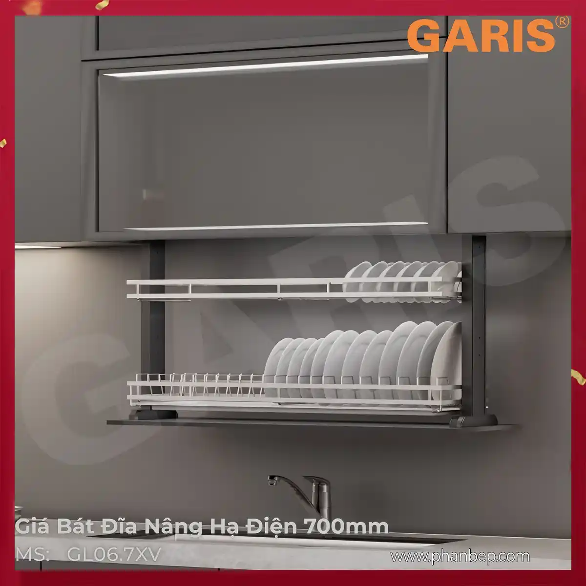 Gia-Bat-Dia-Nang-Ha-Dien-700Mm-Garis-Gl067Xv-2 Giá Bát Đĩa Nâng Hạ Điện 700Mm Garis Gl06.7Xv - Ảnh 1