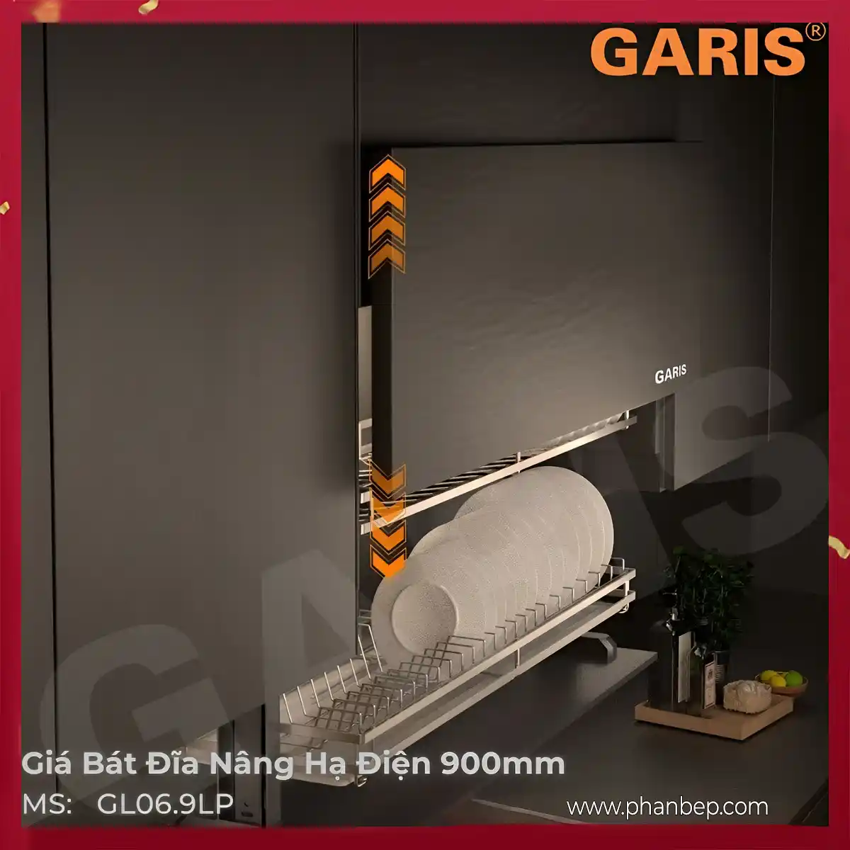Gia-Bat-Dia-Nang-Ha-Dien-900Mm-Garis-Gl069Lp-2 Giá Bát Đĩa Nâng Hạ Điện 900Mm Garis Gl06.9Lp - Ảnh 1