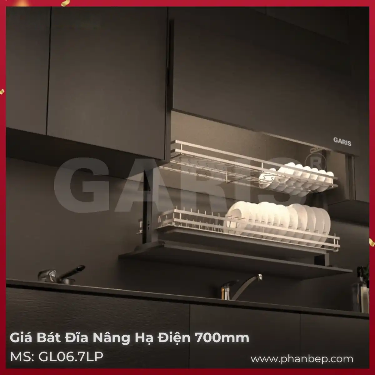 Giá Bát Đĩa Nâng Hạ Điện 700mm Garis GL06.7LP