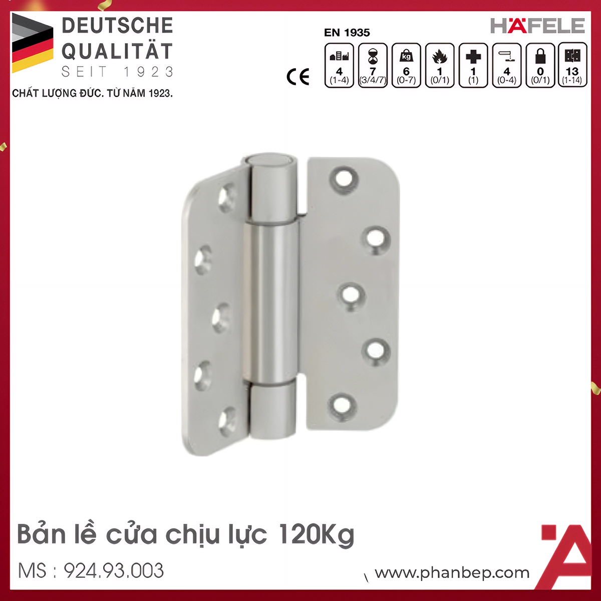 Bản Lề Chịu Lực 120Kg Hafele 924.93.003