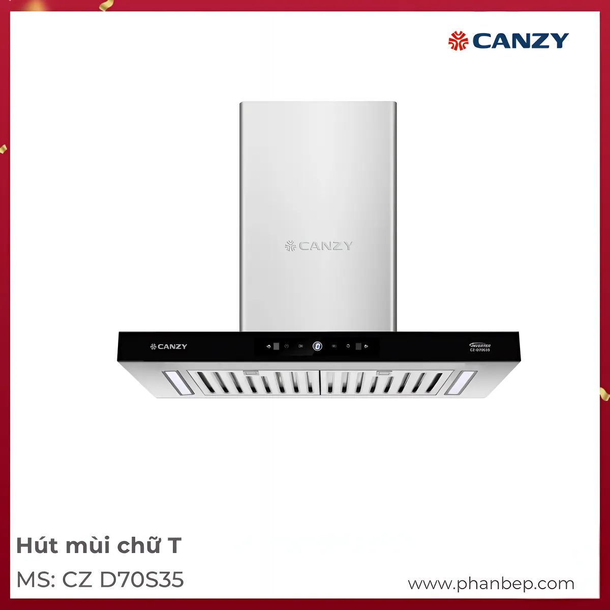 Máy Hút Mùi Áp Tường Canzy Cz D70S35