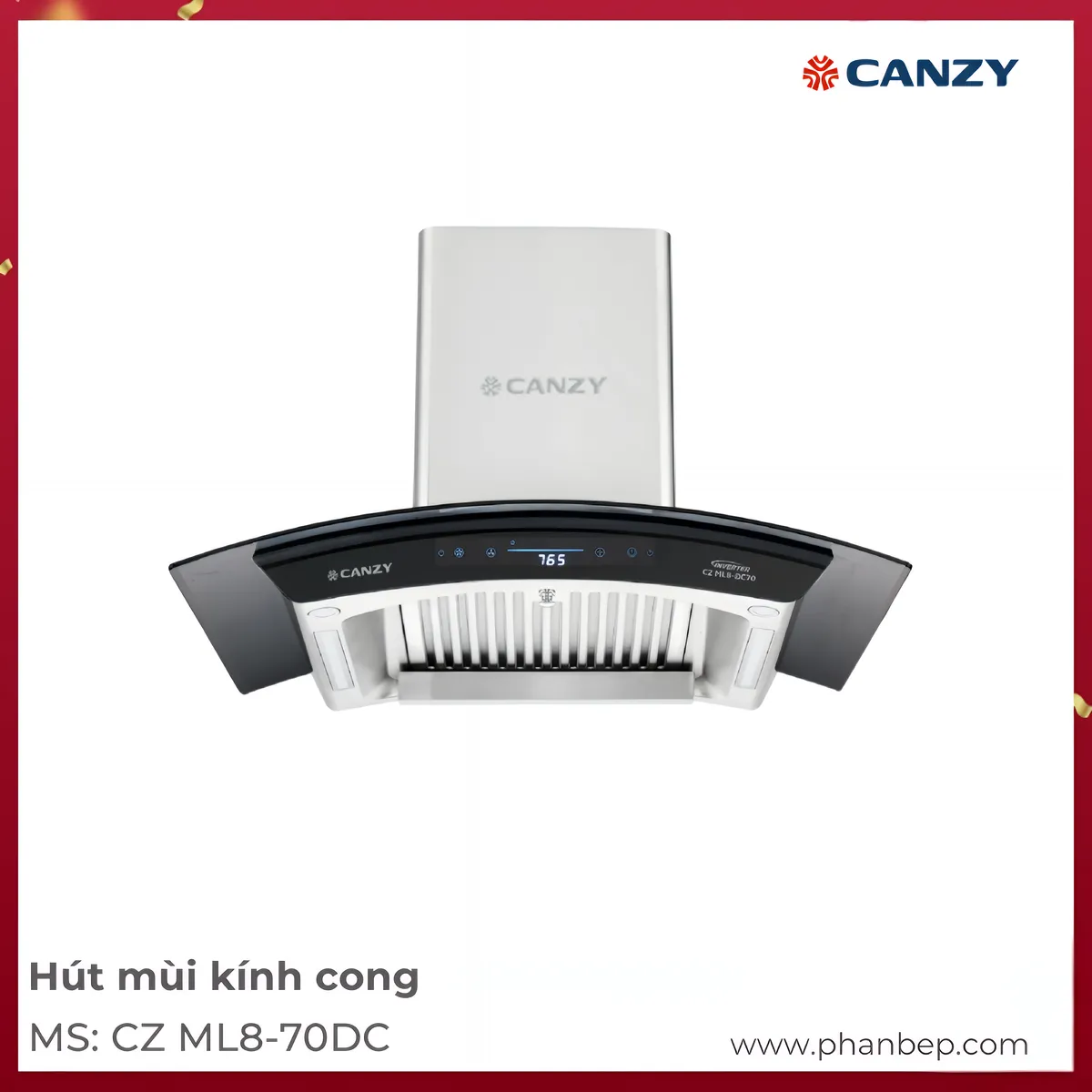 Máy Hút Mùi Áp Tường Canzy Cz Ml8-70Dc