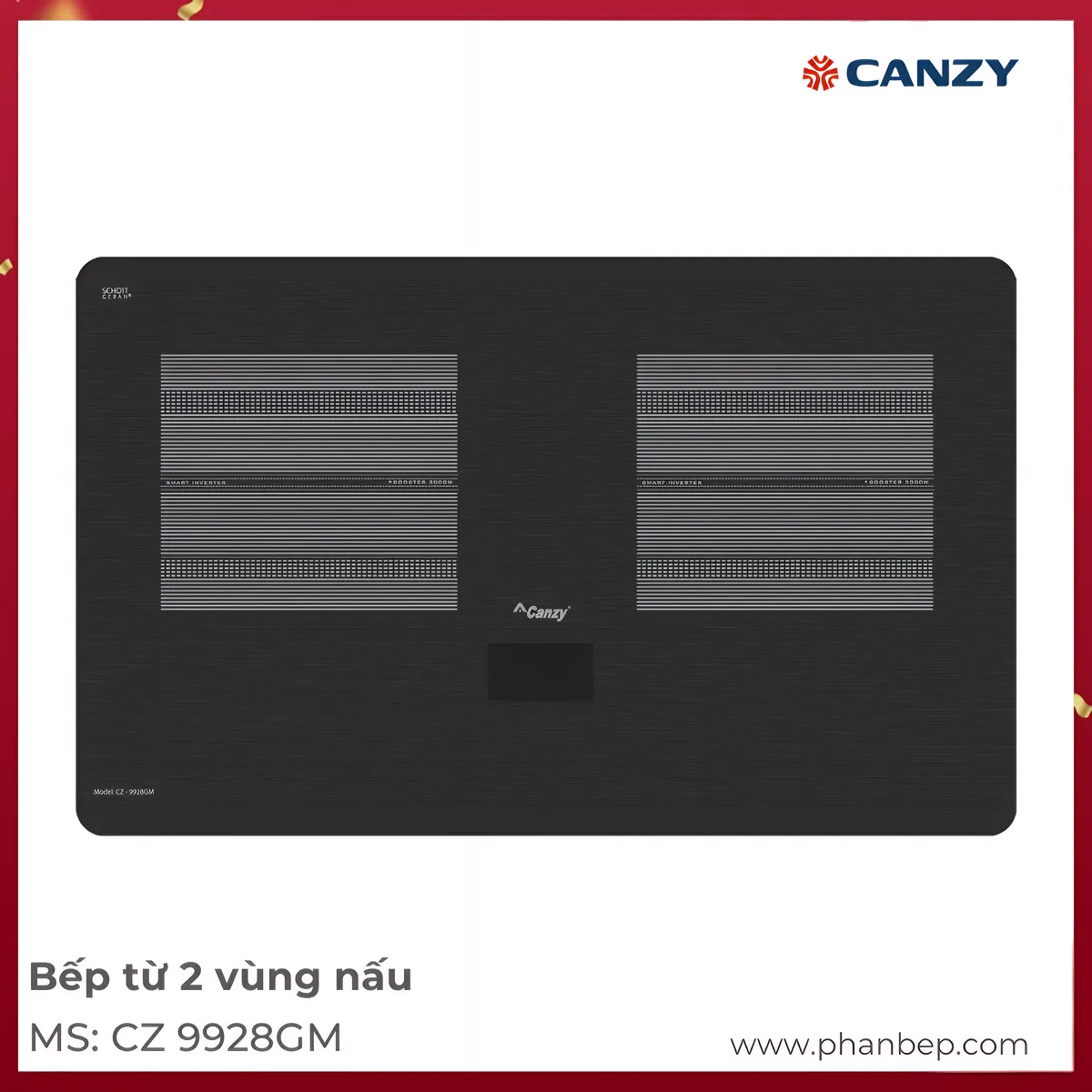 Bếp Từ 2 Vùng Nấu Canzy Cz 9928Gm