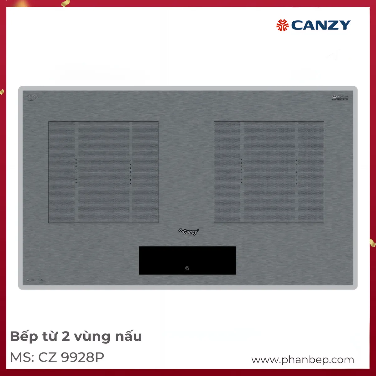 Bếp Từ 2 Vùng Nấu Canzy Cz 9928P