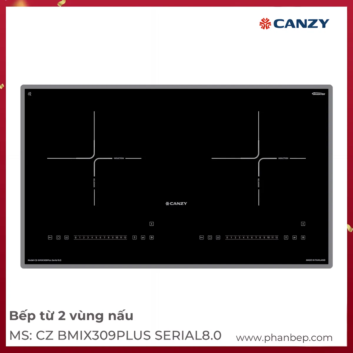 Bếp Từ 2 Vùng Nấu Canzy Cz Bmix309Plus Serial8.0