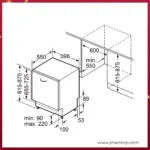 Máy Rửa Bát Bán Âm Bosch Smi6Zcs16E Serie 6 Sấy Zeolith - Ảnh 4