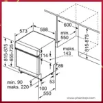 Máy Rửa Bát Bán Âm Bosch Smi8Zds81T Serie 8 Sấy Zeolith - Ảnh 4