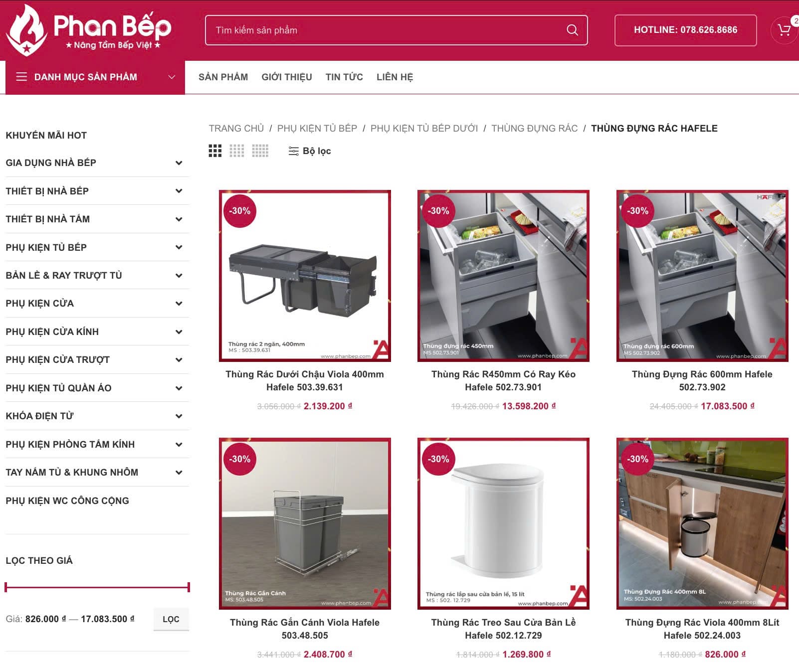 Thùng đựng rác Hafele được phân phối chính hãng tại Phan Bếp Thùng đựng rác Hafele được phân phối chính hãng tại Phan Bếp