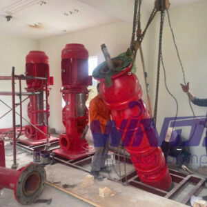 Máy bơm chữa cháy turbine ly tâm trục đứng động cơ điện MBWD 2 100-4/37
